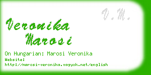 veronika marosi business card